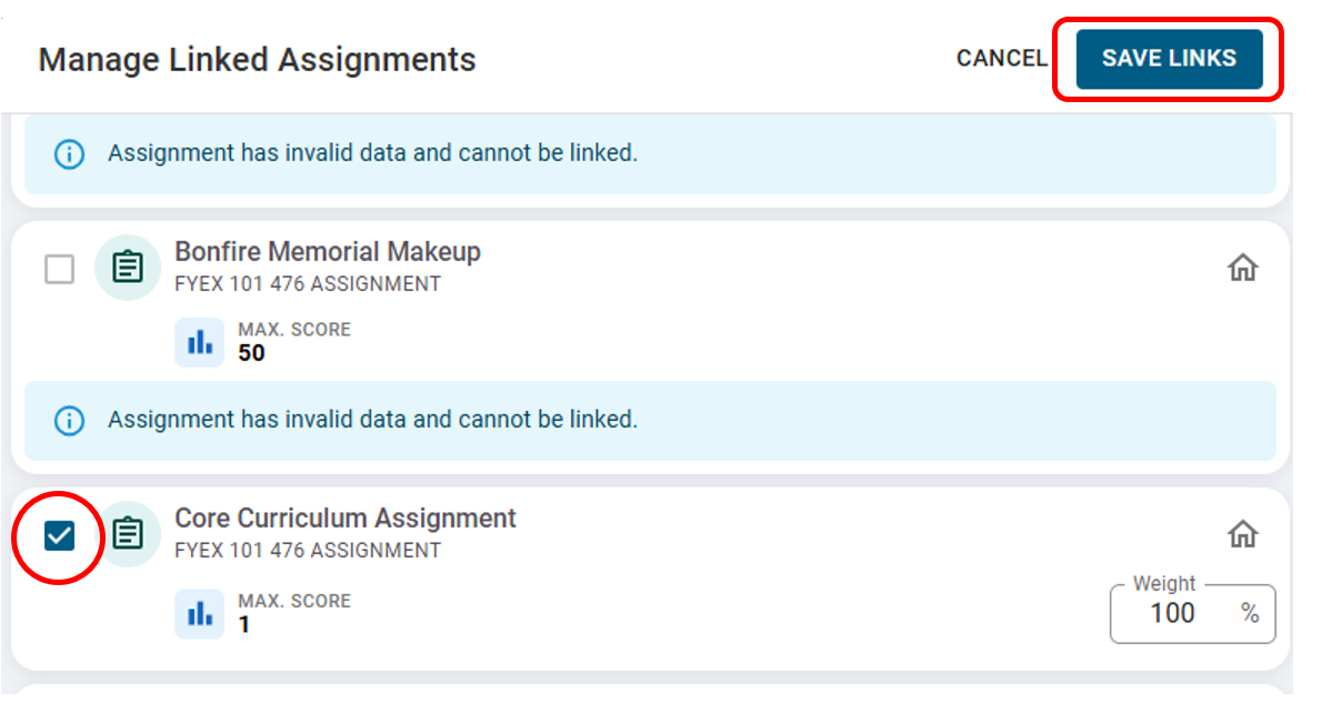 Assignment Linking through HelioCampus Step 7