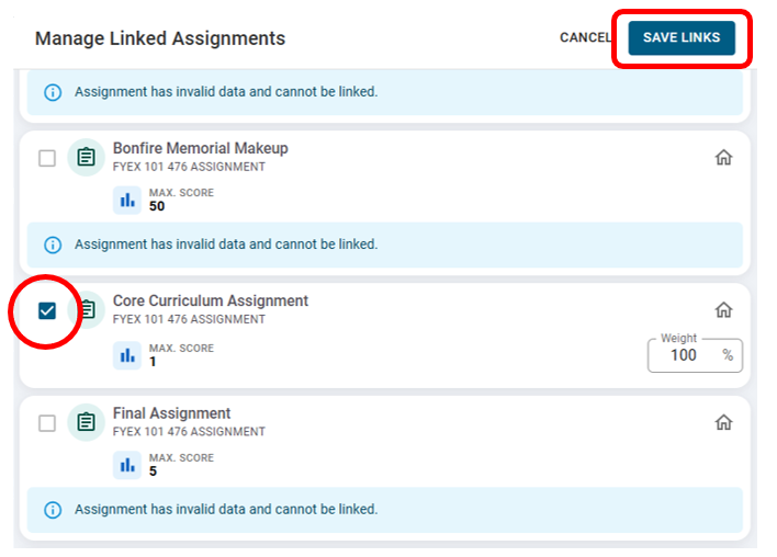 Assignment Linking through Canvas Step 5