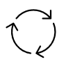 continuous cycle icon